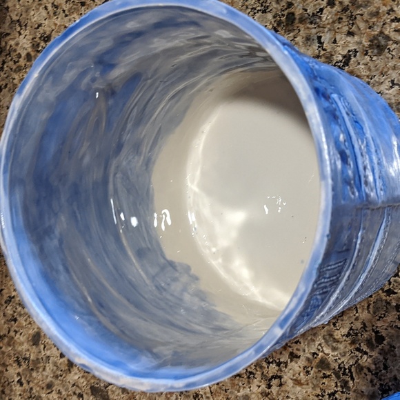 Vintage 1977 Sittre Ceramic Jean/Denim Large Canister Country Cottage Core - Picture 5 of 12